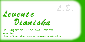 levente dianiska business card